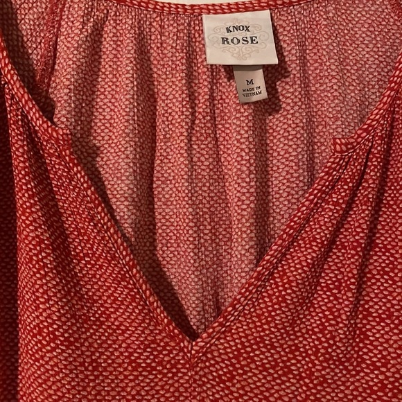 Red Dress with White Print - Picture 5 of 6